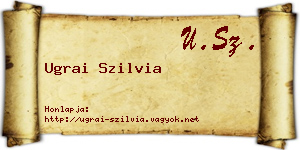 Ugrai Szilvia névjegykártya